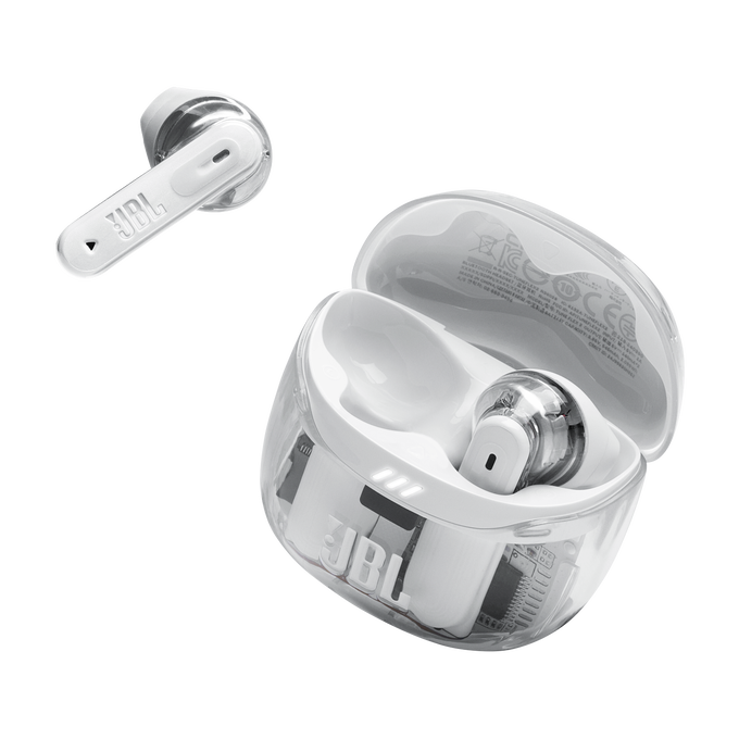 JBL Tune Flex 2 Ghost Edition - Ghost White - True Wireless Noise Cancelling Earbuds - Detailshot 2 image number null